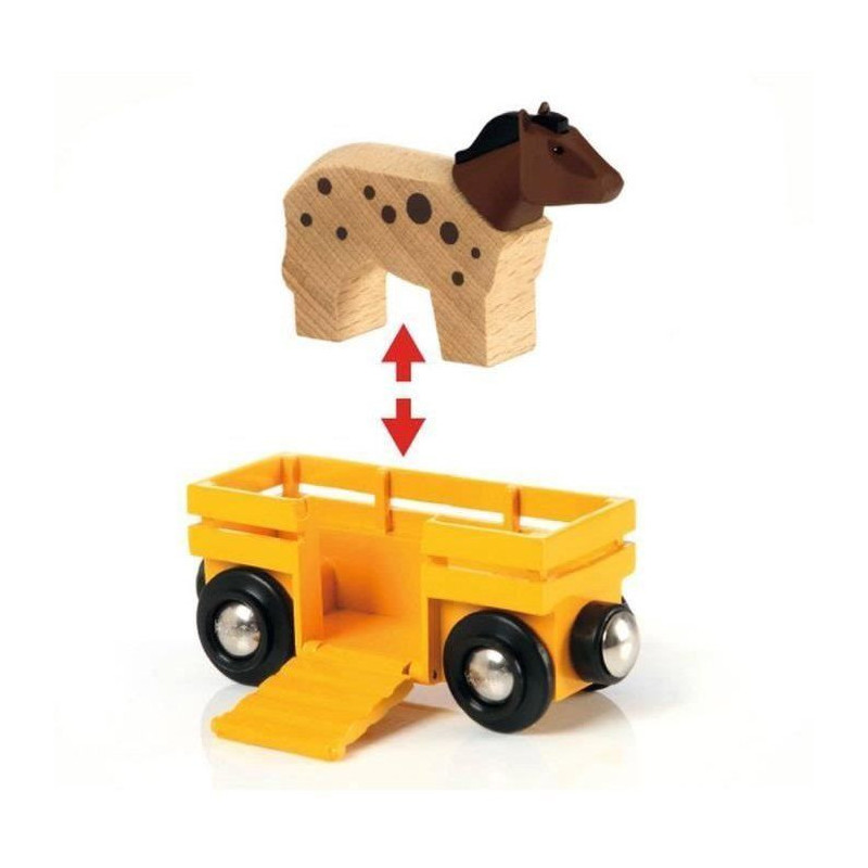 Train des Animaux de la Ferme - BRIO - Circuit en bois - Ravensburger