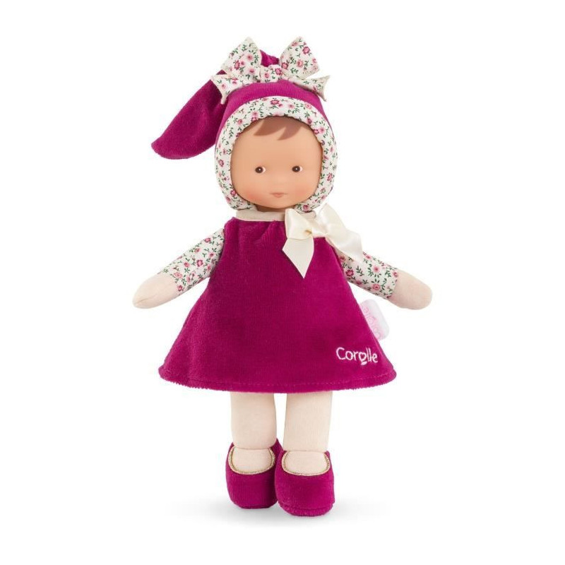 Doudou - COROLLE - Miss Rose Grenadine - 25 cm - senteur vanille - dè