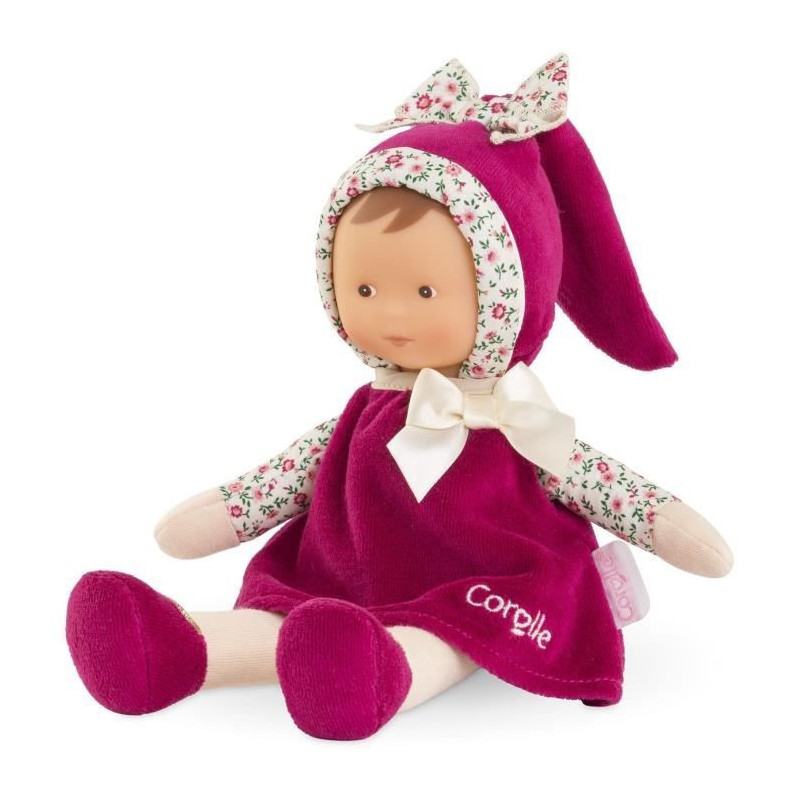 Doudou - COROLLE - Miss Rose Grenadine - 25 cm - senteur vanille - dè
