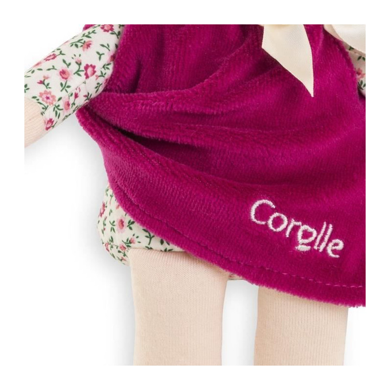 Doudou - COROLLE - Miss Rose Grenadine - 25 cm - senteur vanille - dè