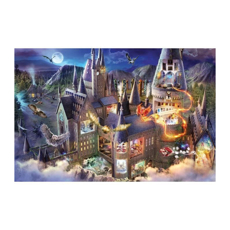 Puzzle 3000 pièces Vue sur le château de Poudlard / Harry Potter, d