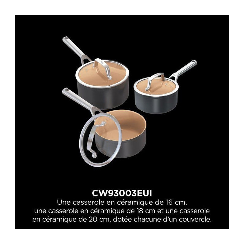 Set de 3 casseroles en céramique - Ninja - ExtendedLife CW93003EUI -