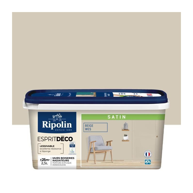 Multi-support decorative spirit paint - RIPOLIN - 434162 - Wes beige -