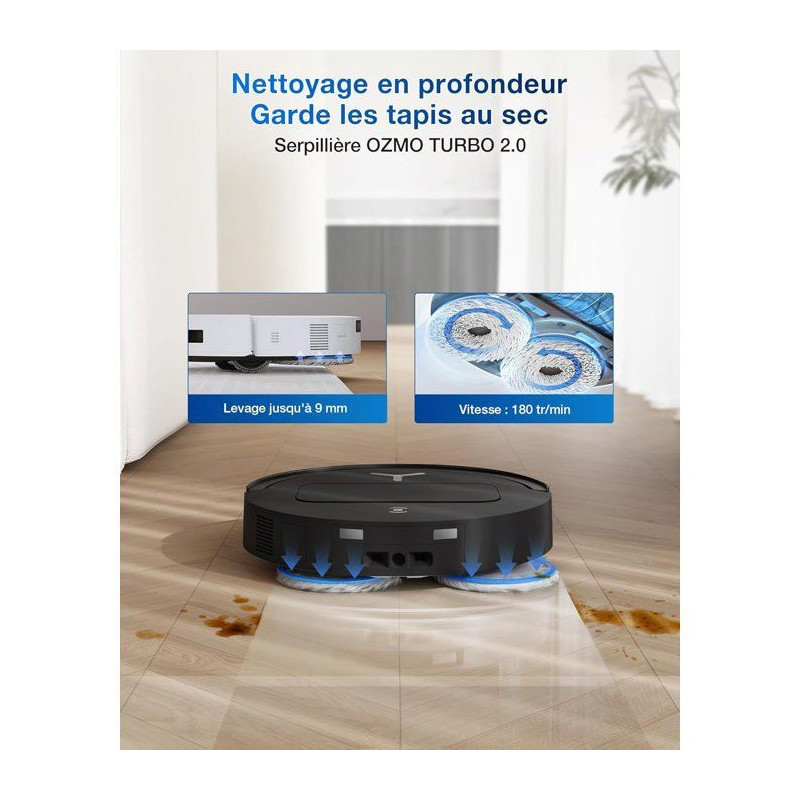 ECOVACS T50 Omni GEN2 - Robot Aspirateur Laveur - 21000Pa - ZeroTangle