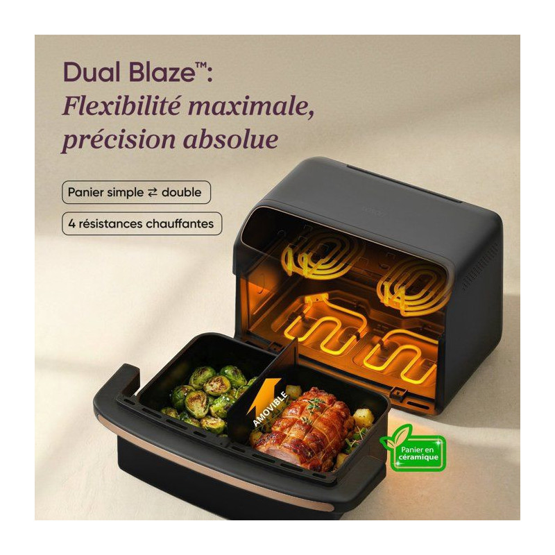 Friteuse sans huile COSORI - Air Fryer Dual Blaze Twinfry Compact - Ca
