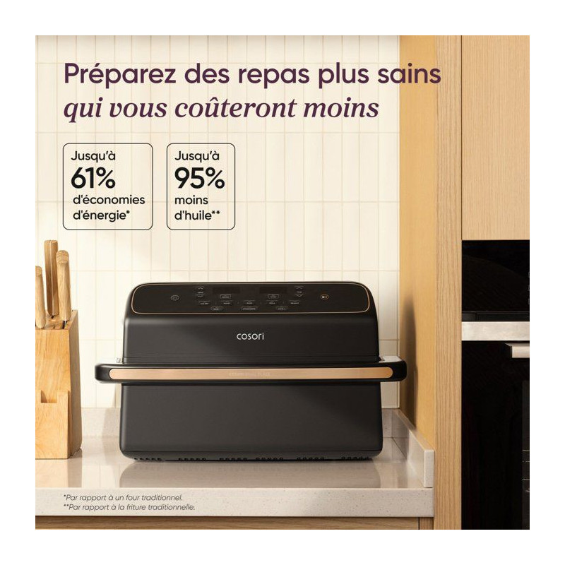 Friteuse sans huile COSORI - Air Fryer Dual Blaze Twinfry Compact - Ca