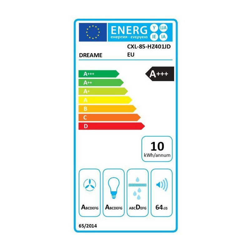 Hotte inclinée de cuisine - DREAME - Z6000 (type HZ60) - 60 cm - noir