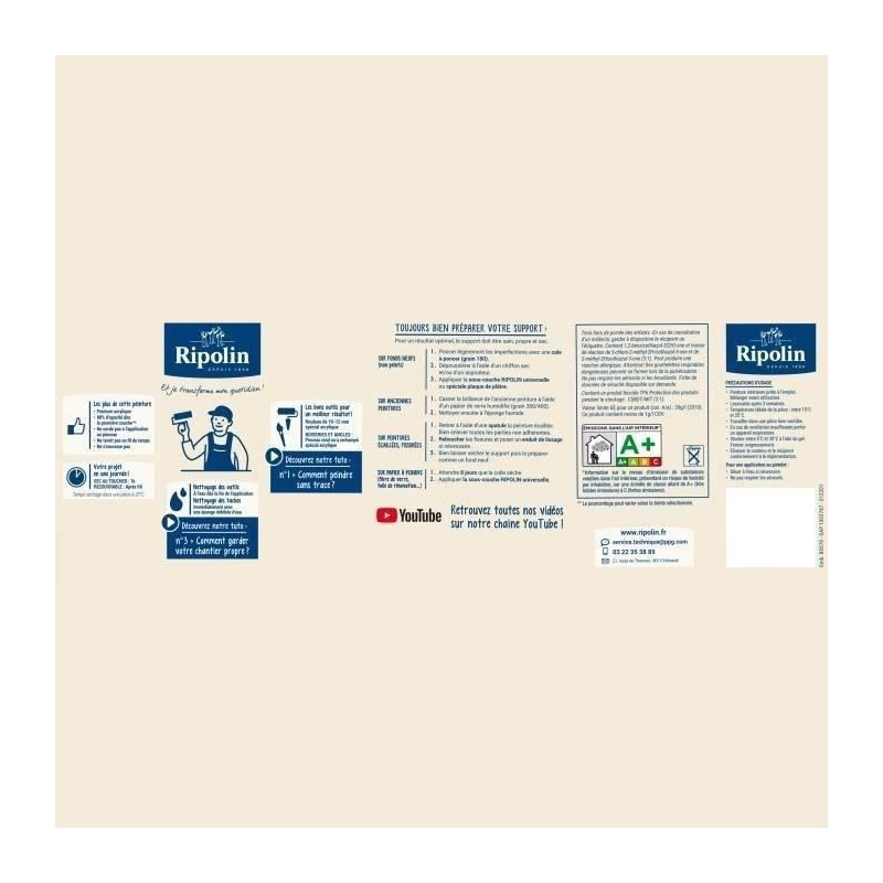 RIPOLIN Ultra Covering Satin Color Paint for Kitchen, Bedroom, Living