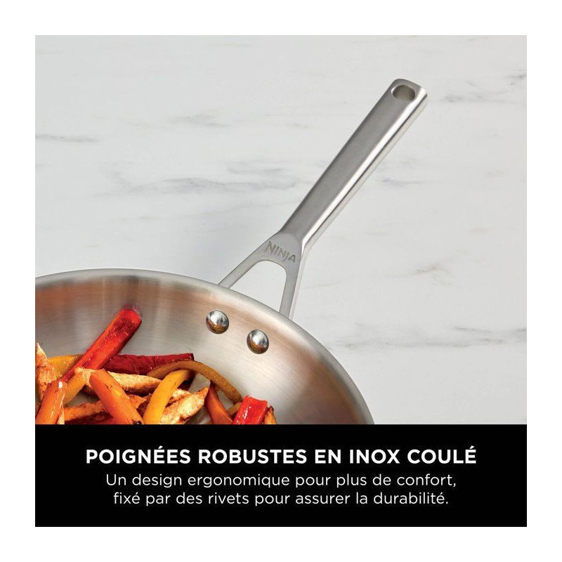 Batterie de cuisine 8 pieces en inox - Ninja - EverClad C95005EUI - Po