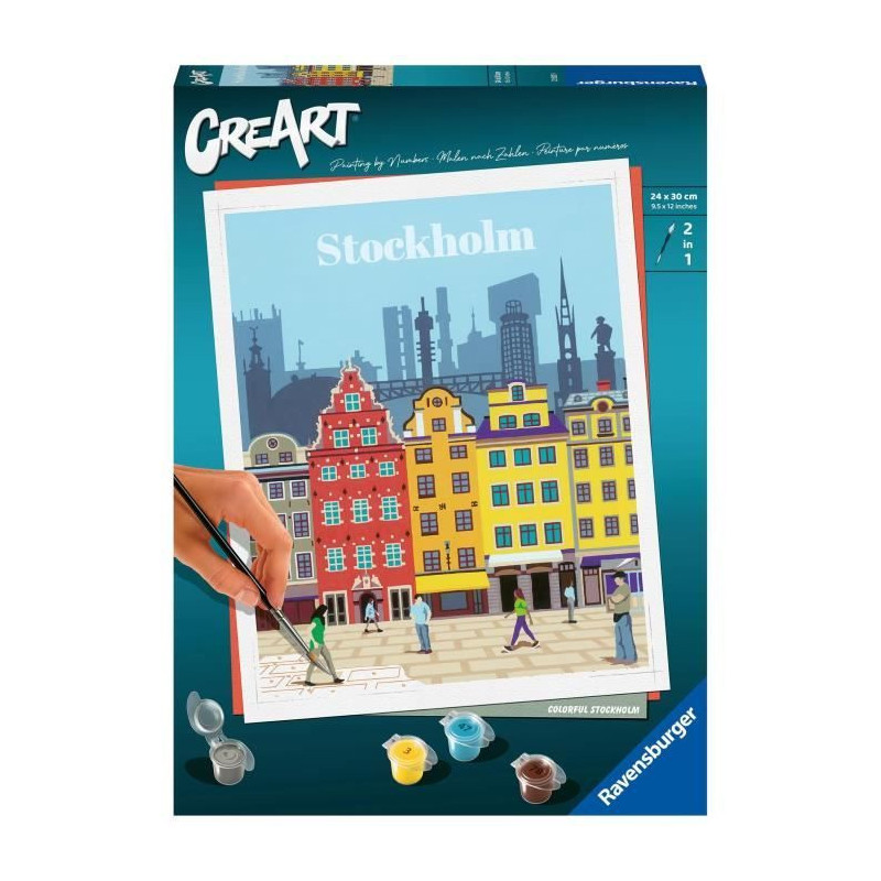 CreArt Stockholm 24x30 cm - Peinture par numéros – Dès 12 ans –