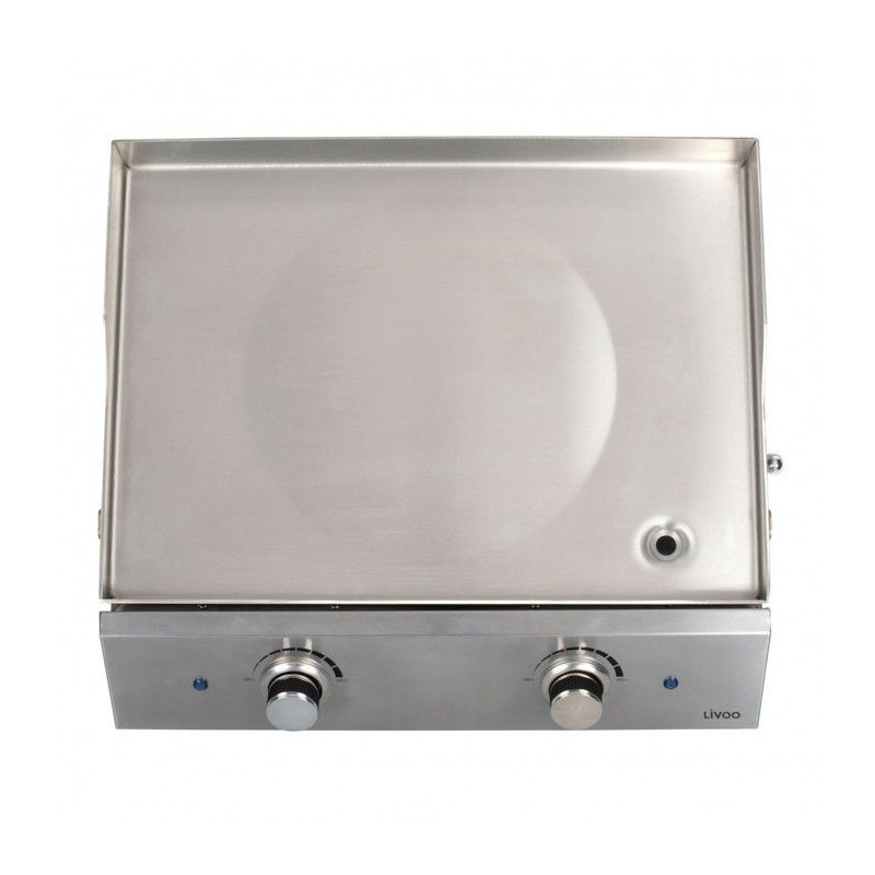Plancha électrique inox 2 thermostats - LIVOO - DOC302 - 2800W - Plaq