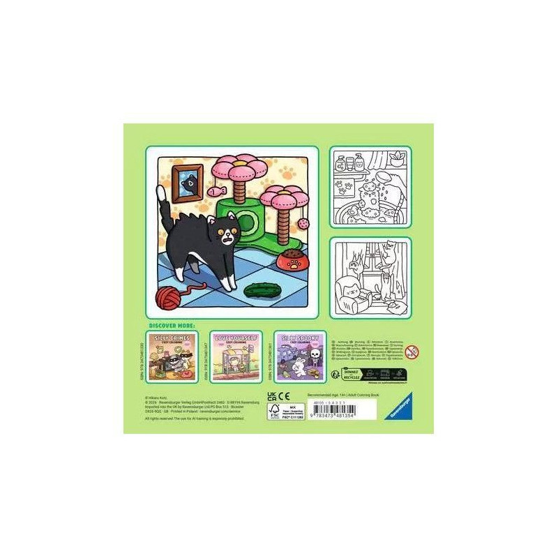 Ravensburger – Cozy coloring – Naughty cats – Coloriage adulte