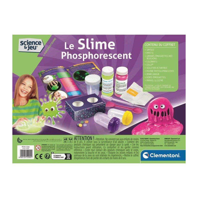 Le slime phosphorescent - Clementoni - Science & Jeu - Jeux Scientifiq