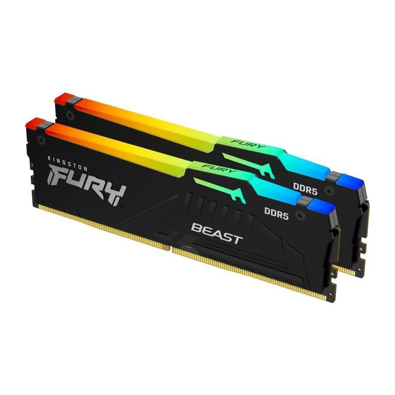 Mémoire DDR5 - KINGSTON - FURY Beast RGB EXPO - 32 Go (2 x 16 Go) - 5