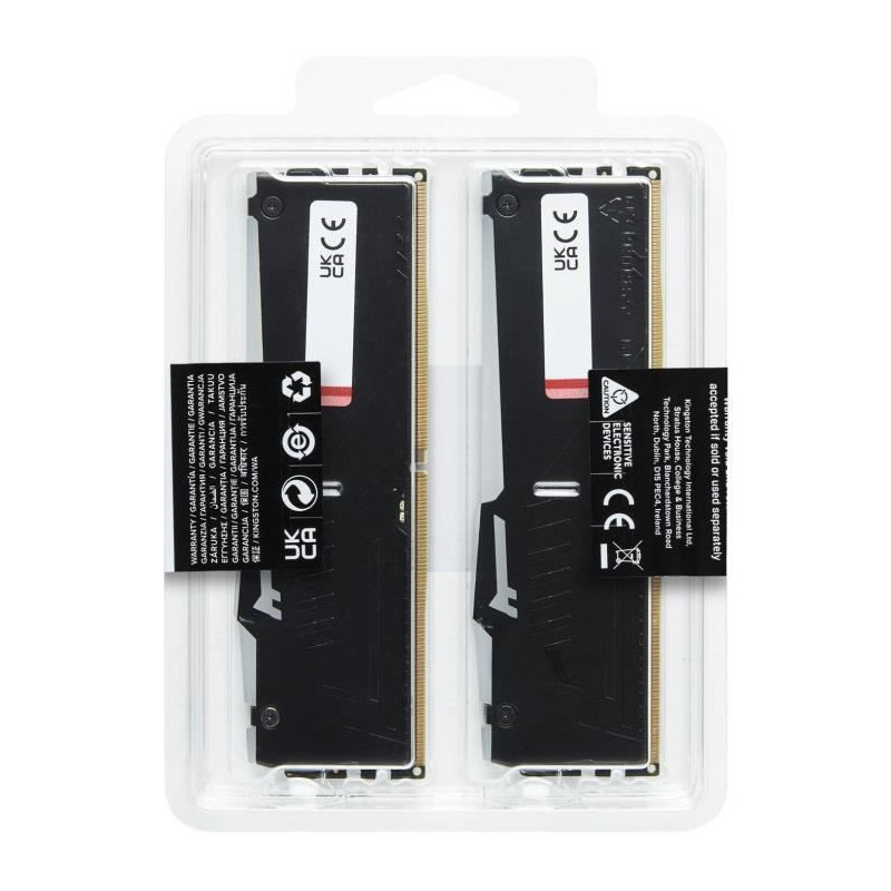 Mémoire DDR5 - KINGSTON - FURY Beast RGB EXPO - 32 Go (2 x 16 Go) - 5