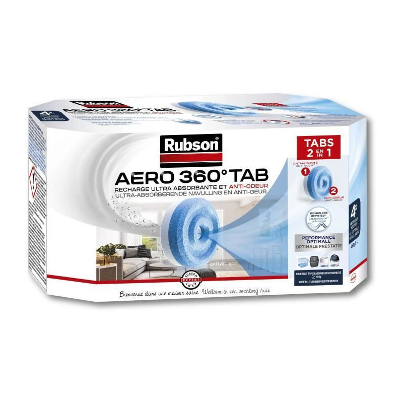 Aero 360 ° Moisture Absorber Refill x4 - RUBSON