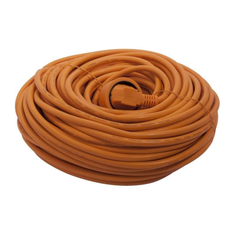 Prolongateur - CHACON - HO5VVF - 3 x 1,5mm2 - 40 m - Orange (FR)