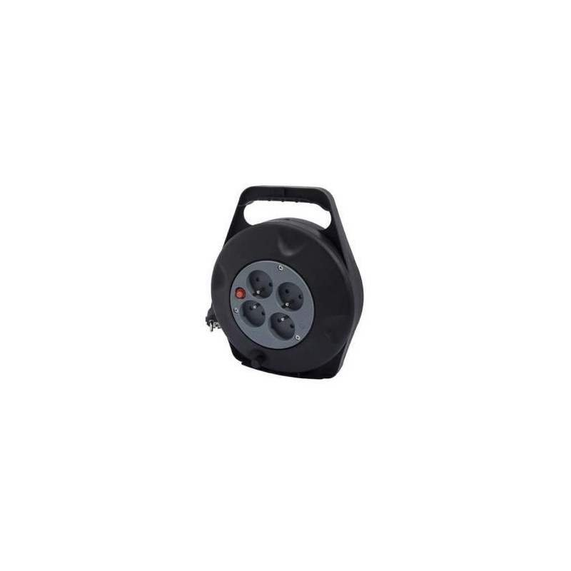 CHACON Enrouleur ménager 10m 4 prises 16 A 3x1,5mm² avec poignée