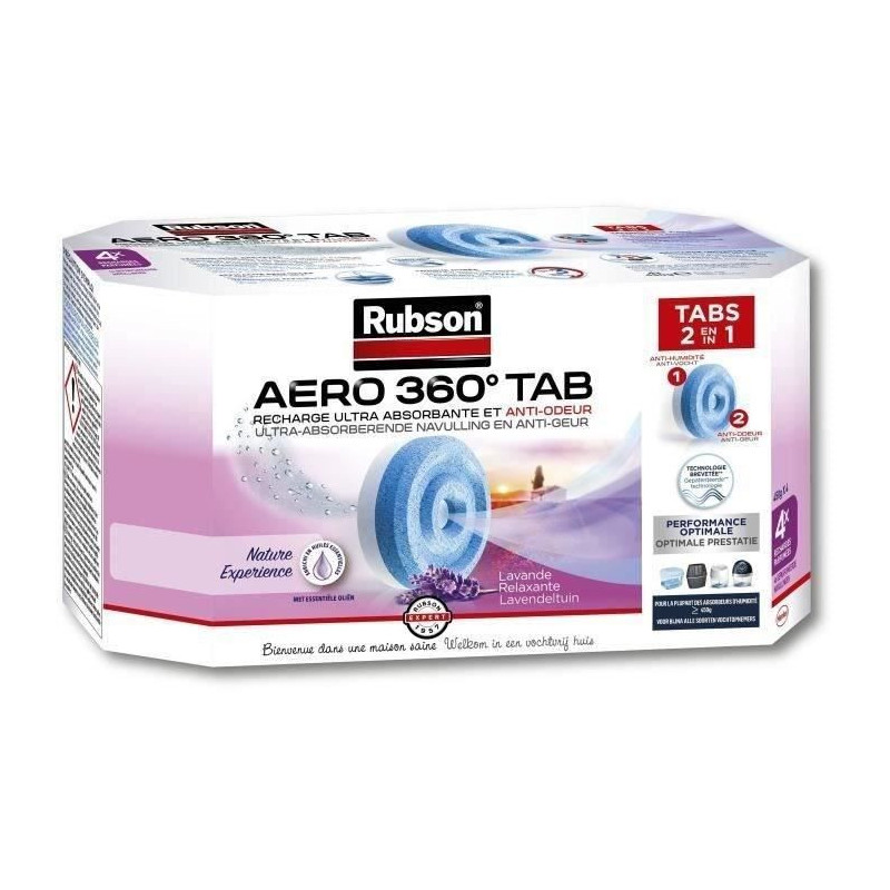 RUBSON 4 Refills Aero 360 Lavender