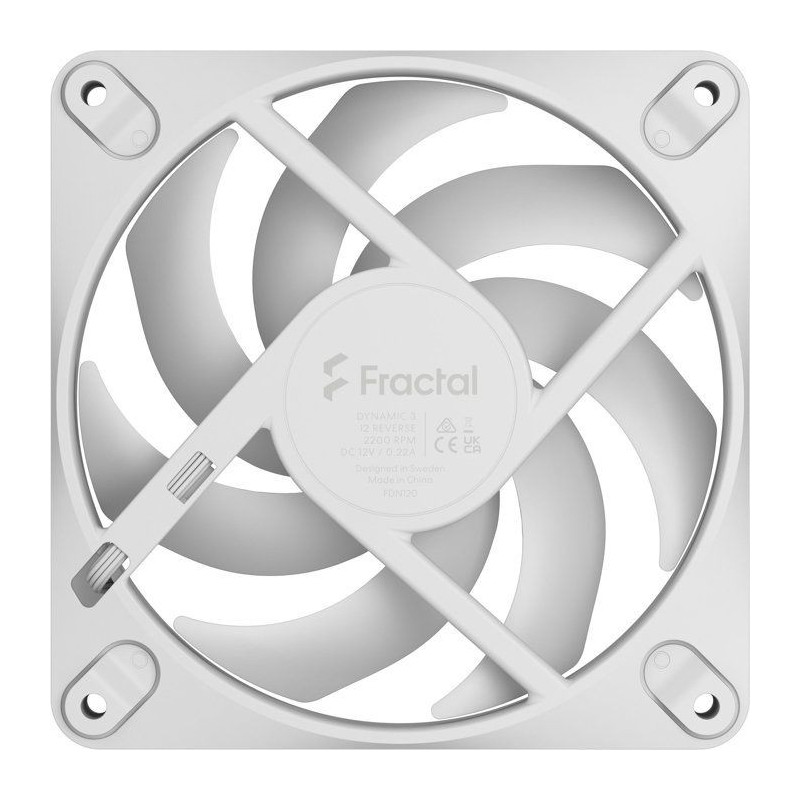 FRACTAL DESIGN - Dynamic 3 12 Reverse White - Ventilateur - 12 Reverse