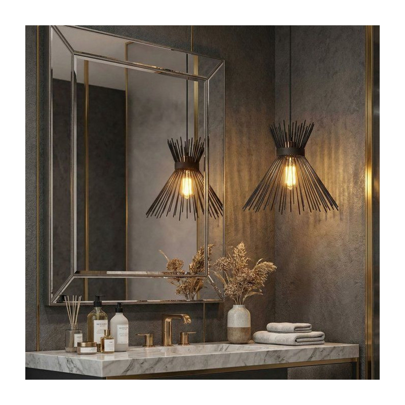 Suspension lustre D BY M.RED Black - Fer noir - Style moderne - Design