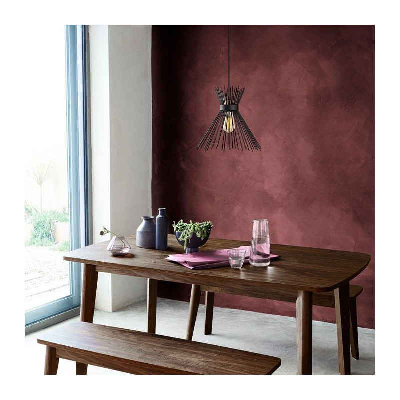 Suspension lustre D BY M.RED Black - Fer noir - Style moderne - Design