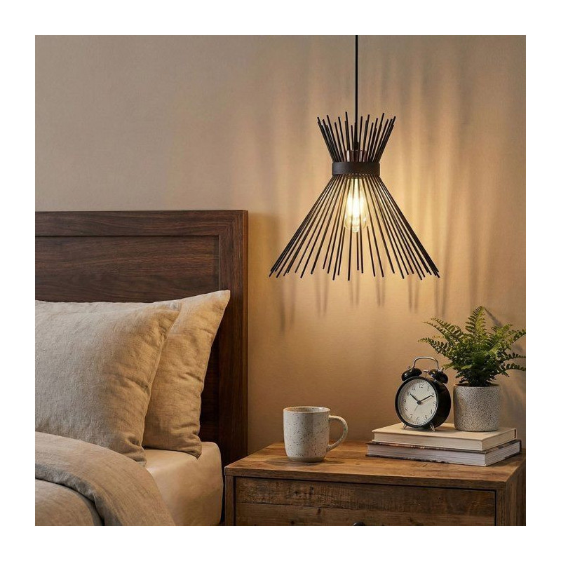 Suspension lustre D BY M.RED Black - Fer noir - Style moderne - Design