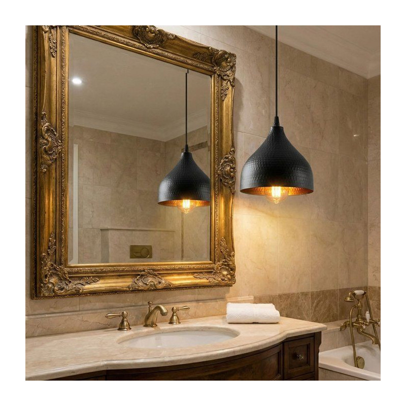 Suspension lustre moderne D BY M.RED Black - Métal noir - Glamour - D