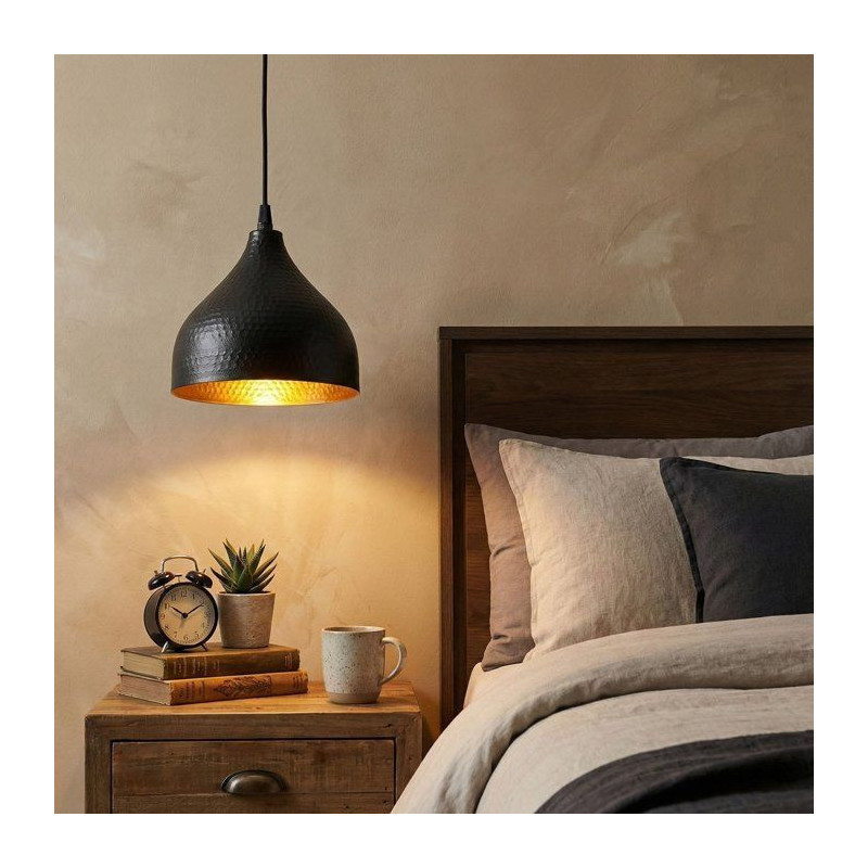 Suspension lustre moderne D BY M.RED Black - Métal noir - Glamour - D