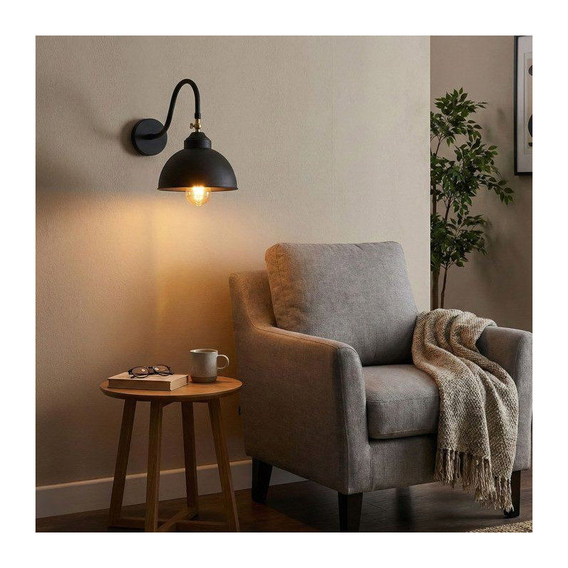 Applique murale Black - Style industriel - Métal - Design authentique