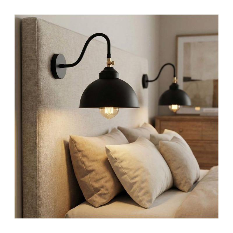 Applique murale Black - Style industriel - Métal - Design authentique
