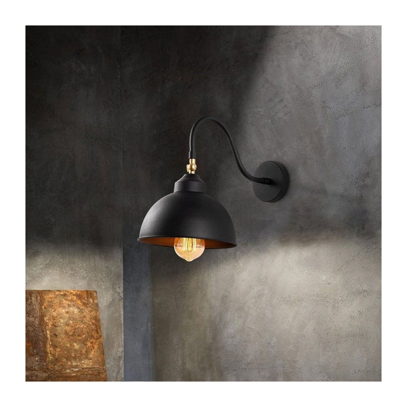 Applique murale Black - Style industriel - Métal - Design authentique