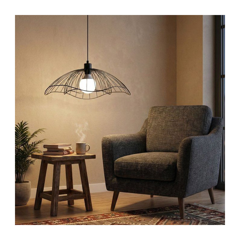 Suspension lustre industriel D BY M.RED Black - Métal robuste - Desig