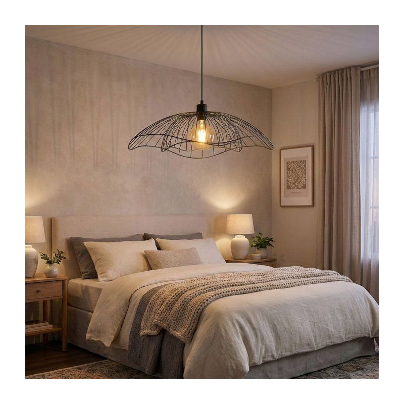 Suspension lustre industriel D BY M.RED Black - Métal robuste - Desig