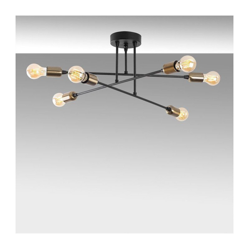 Suspension lustre D BY M.RED Black - Métal noir - Glamour - Ambiance