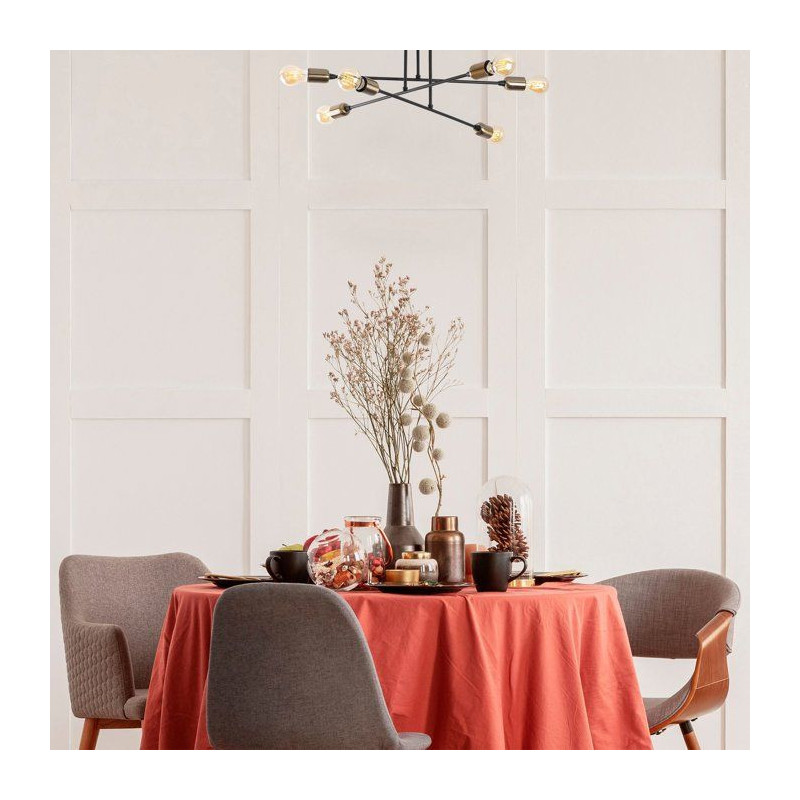 Suspension lustre D BY M.RED Black - Métal noir - Glamour - Ambiance