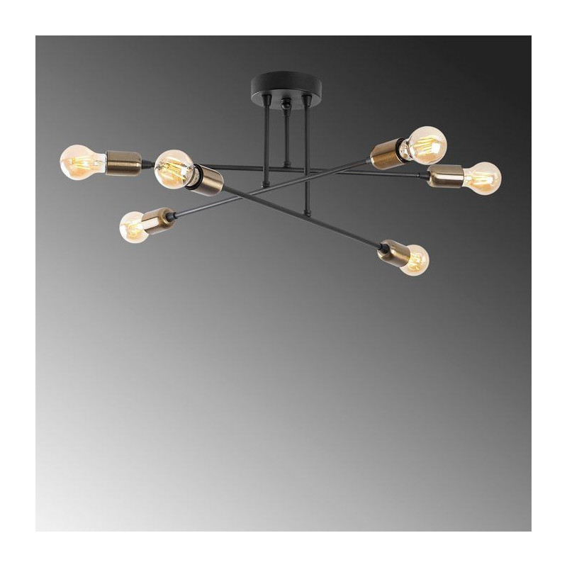 Suspension lustre D BY M.RED Black - Métal noir - Glamour - Ambiance