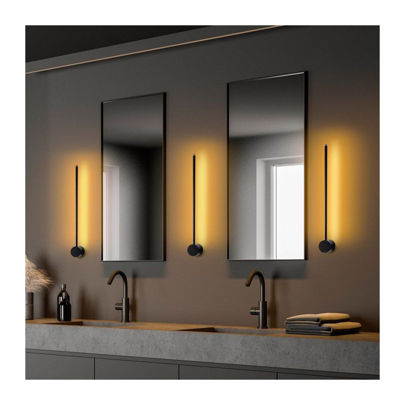 Applique murale Black - Métal noir - Design moderne - Eclairage déco