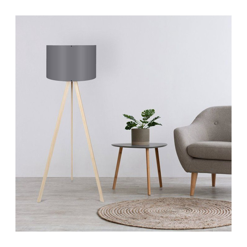 Lampadaire D BY M.RED Grey Oak - MDF - Style moderne - Eclairage ambia