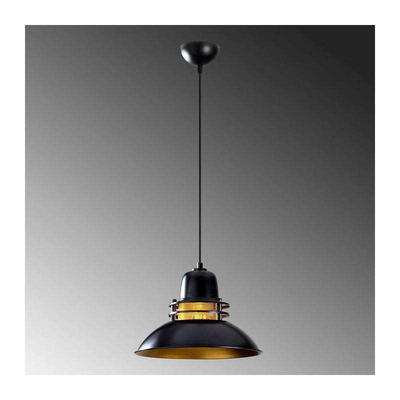 Suspension lustre D BY M.RED Black - Métal noir - Elégance intempore