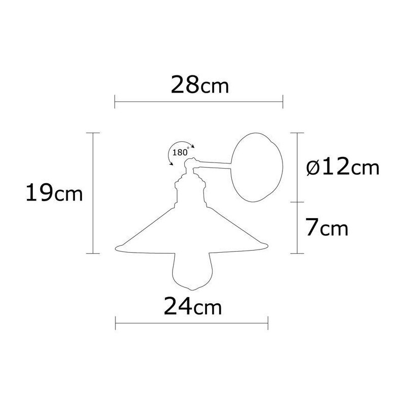 Applique murale Black - Métal noir - Design moderne - Ambiance cosy