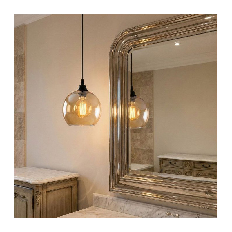 Suspension lustre D BY M.RED Gold Black - Doré et noir - Style glamou