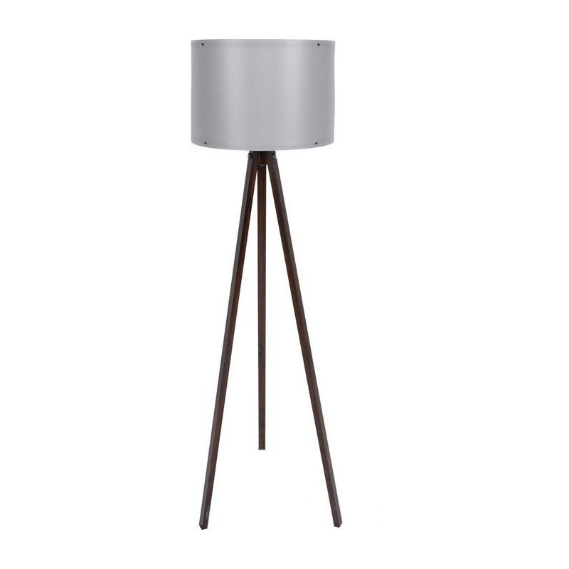 Lampadaire D BY M.RED Grey Walnut - MDF - Abat-jour polypropylene - St