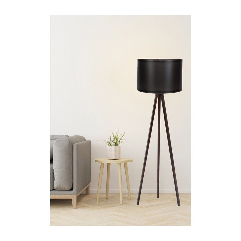 Lampadaire D BY M.RED Black Walnut - MDF - Abat-jour polypropylene - S