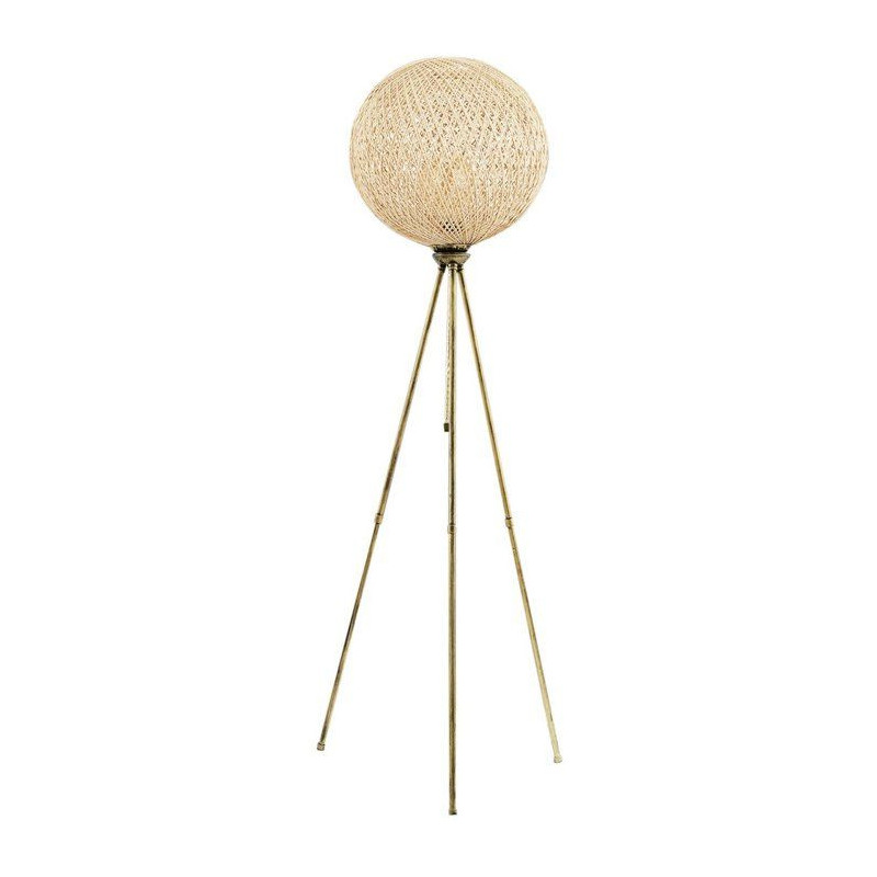 Lampadaire D BY M.RED Gold - Métal - Abat-jour jute - Style boheme