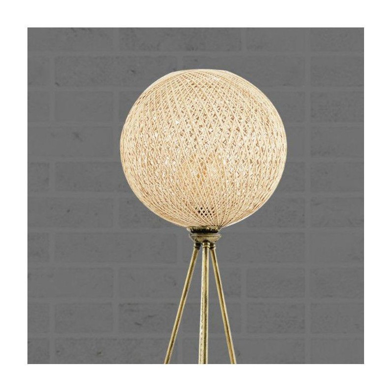 Lampadaire D BY M.RED Gold - Métal - Abat-jour jute - Style boheme