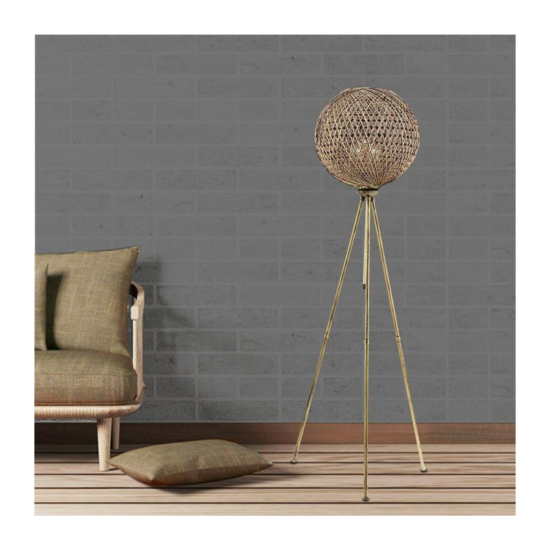 Lampadaire D BY M.RED Black Gold - MDF - Abat-jour polypropylene - Des