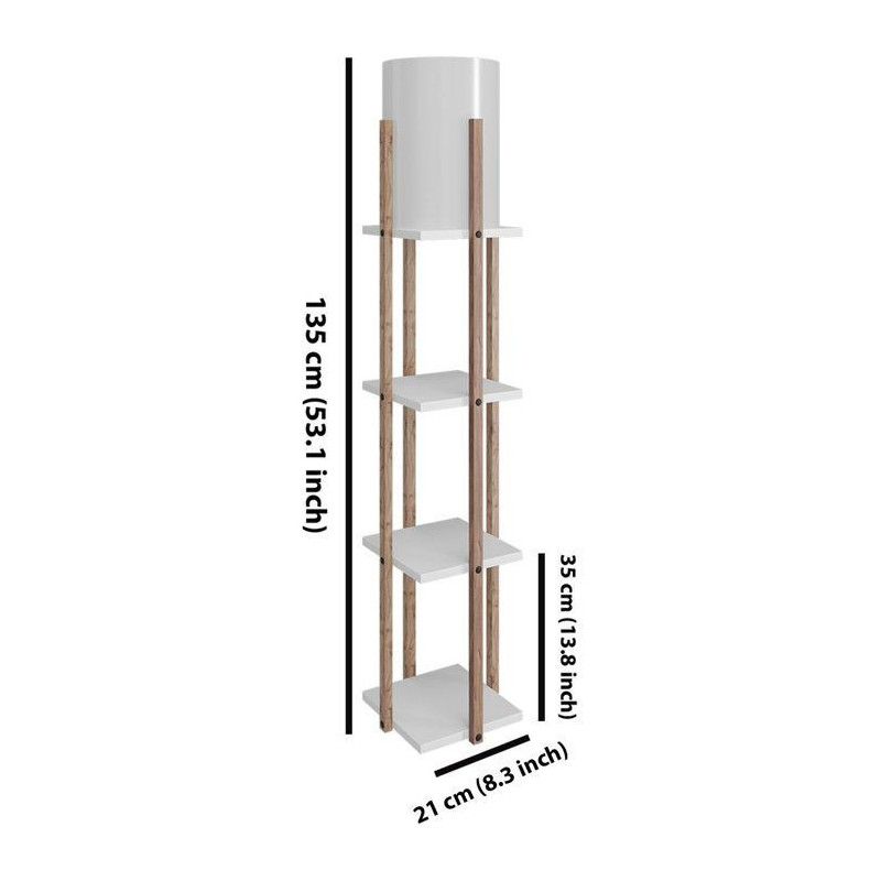 Lampadaire D BY M.RED White - Métal - Design moderne - intérieur