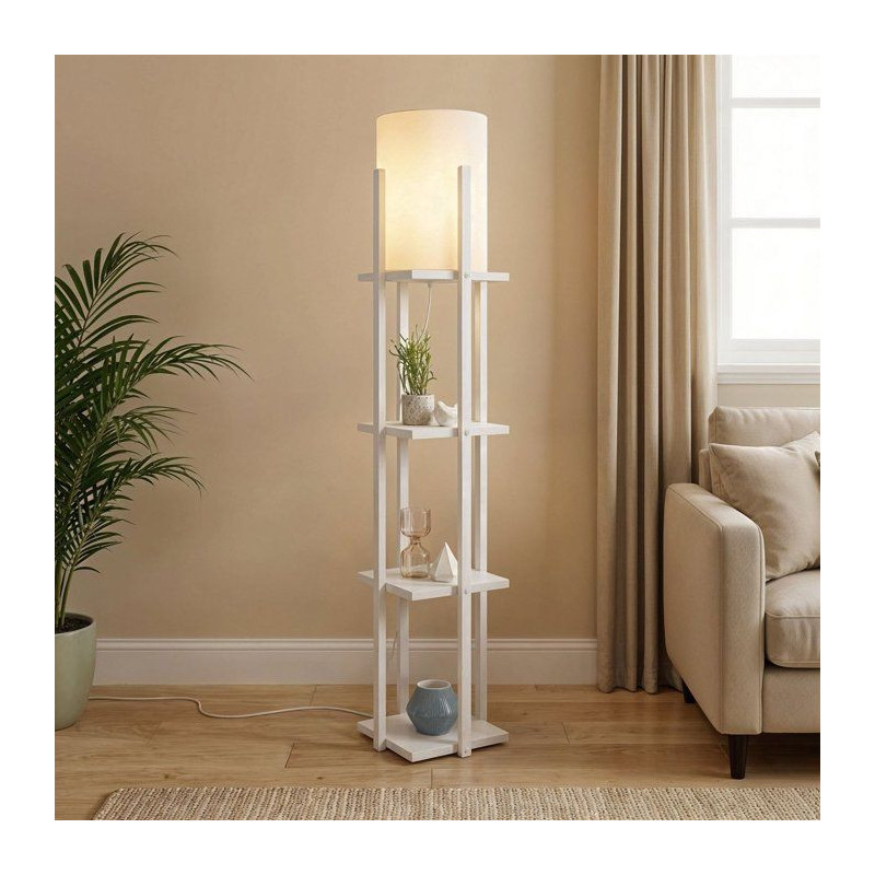 Lampadaire D BY M.RED White Natural - MDF - Design naturel - Ambiance