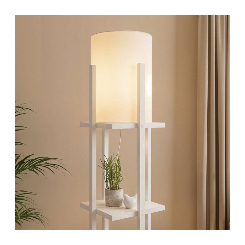 Lampadaire D BY M.RED White Natural - MDF - Design naturel - Ambiance